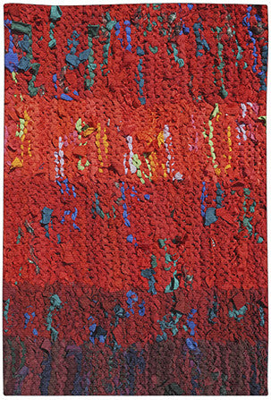 Red Stripes Area Rug - Printed Rug -  -  Karen Tiede Studio - 1