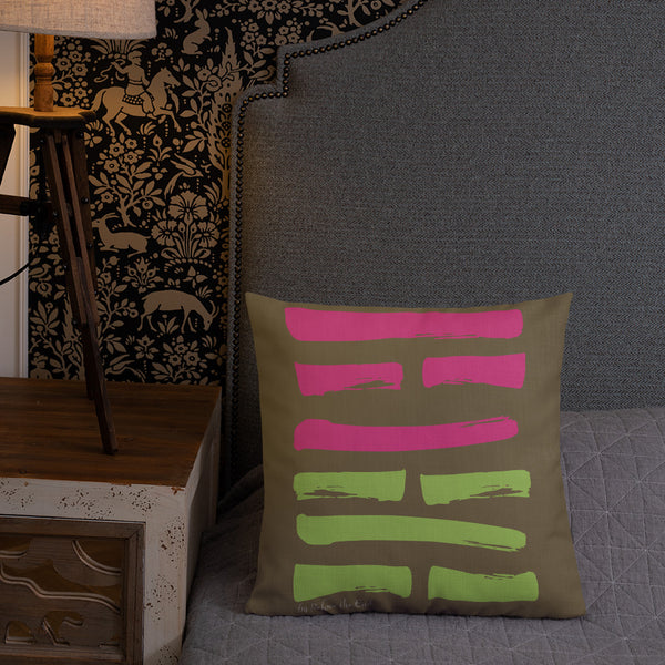 64 Before the End Hexagram Throw Pillow