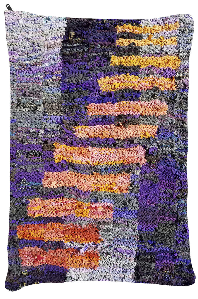 Purple and Peach Climbing Bars Dog Bed - Dog Beds - Small 18" x 28" -  Karen Tiede Studio - 3