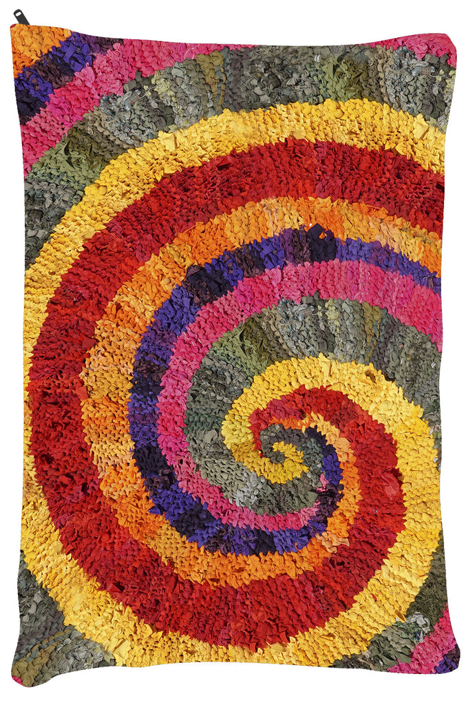 Colors of India Spiral Dog Bed - Dog Beds - Small 18" x 28" -  Karen Tiede Studio - 3