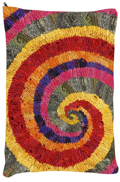 Colors of India Spiral Dog Bed - Dog Beds - Small 18" x 28" -  Karen Tiede Studio - 3