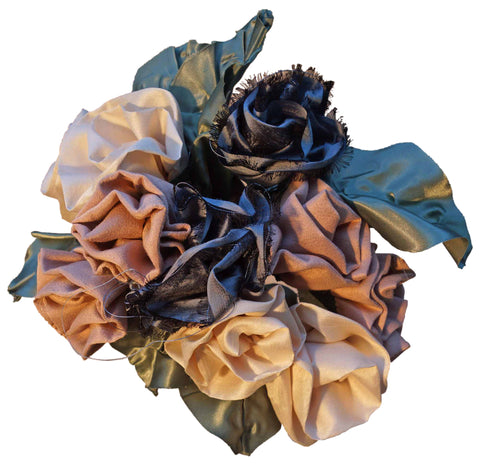 Cream & Blue Rose Bouquet