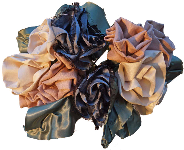 Cream & Blue Rose Bouquet