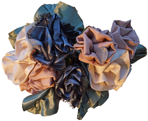 Cream & Blue Rose Bouquet