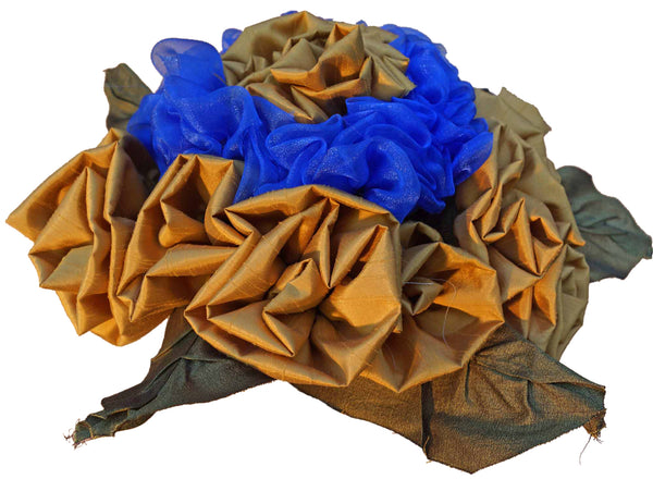 Blue & Gold Rose Bouquet