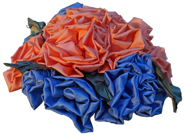 Peach & Blue Rose Bouquet