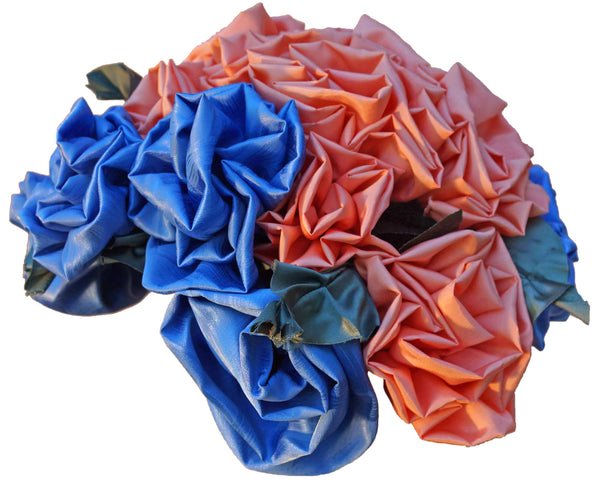 Peach & Blue Rose Bouquet