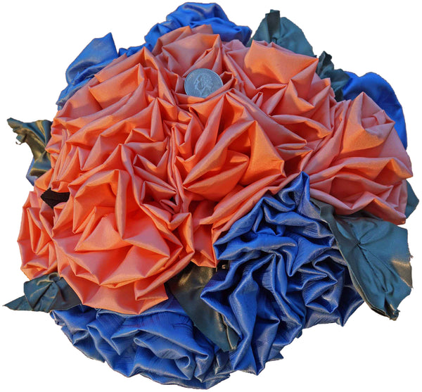Peach & Blue Rose Bouquet