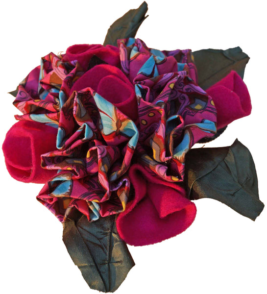 Pink Cotton Roses & Felt Tulips Bouquet