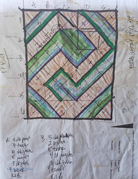 Custom Hand-Woven Rug -  -  -  Karen Tiede Studio - 7