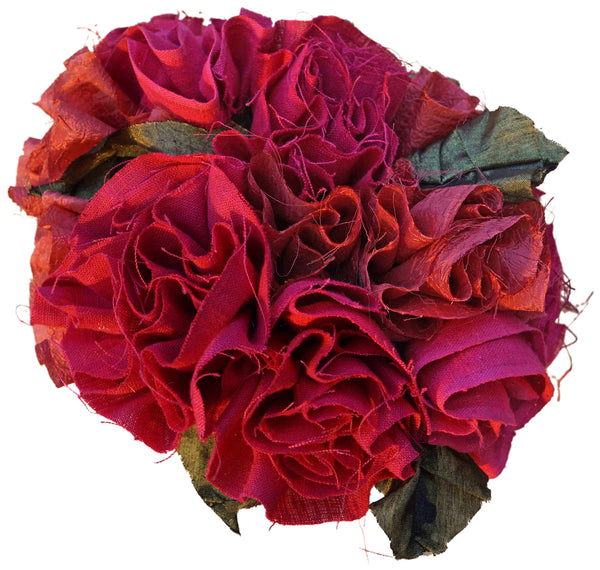 Pink Linen & Copper Rose Bouquet