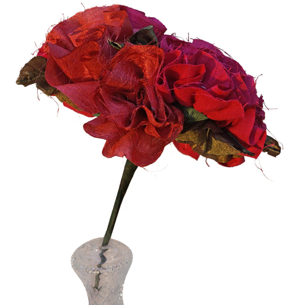 Pink Linen & Copper Rose Bouquet