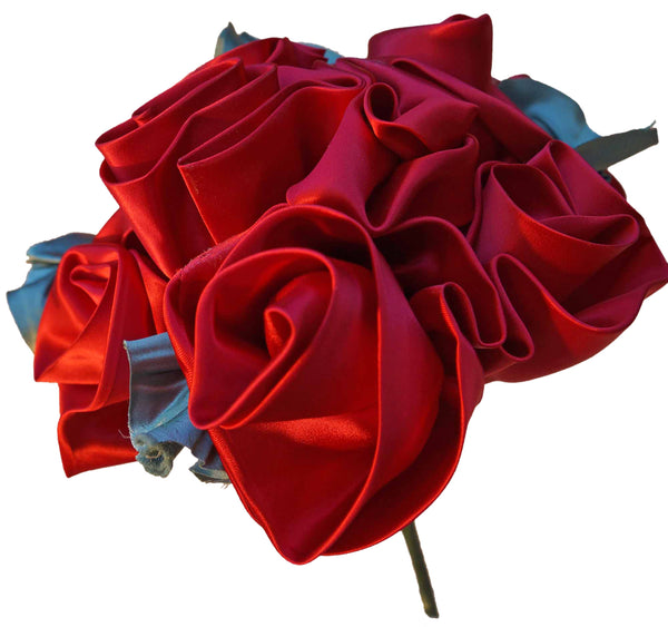Red Satin Rosebud Bouquet