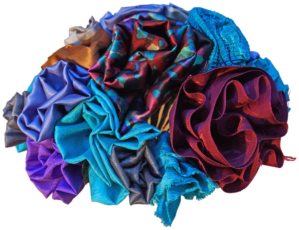 Red, Turquoise & Silver Rose Bouquet