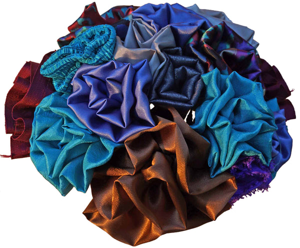 Red, Turquoise & Silver Rose Bouquet