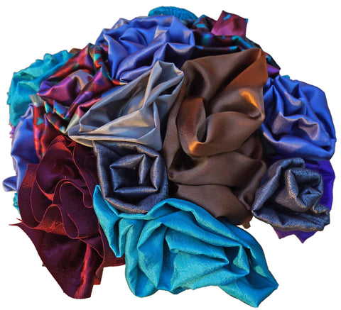 Red, Turquoise & Silver Rose Bouquet