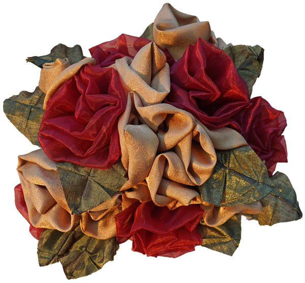 Red & Gold Rose Bouquet