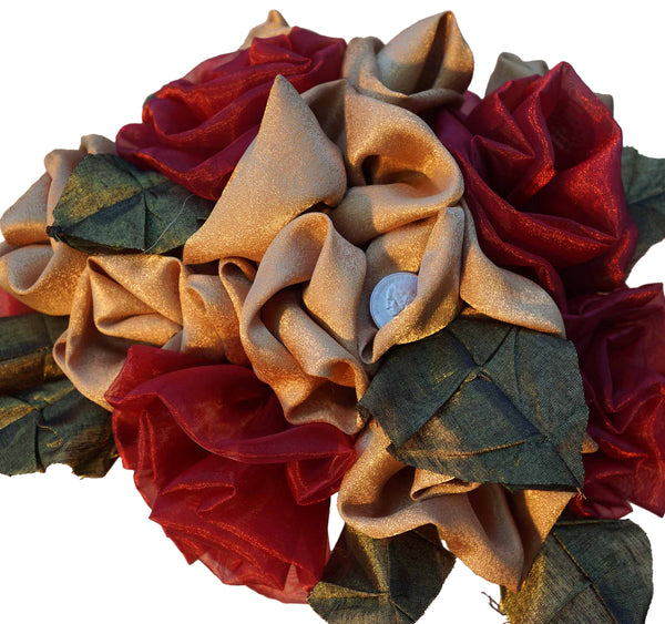 Red & Gold Rose Bouquet