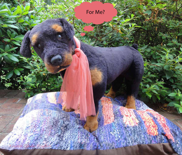 Purple and Peach Climbing Bars OUTDOOR Dog Bed - Dog Beds -  -  Karen Tiede Studio - 5