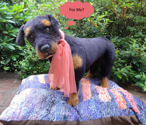 Purple and Peach Climbing Bars Dog Bed - Dog Beds -  -  Karen Tiede Studio - 5