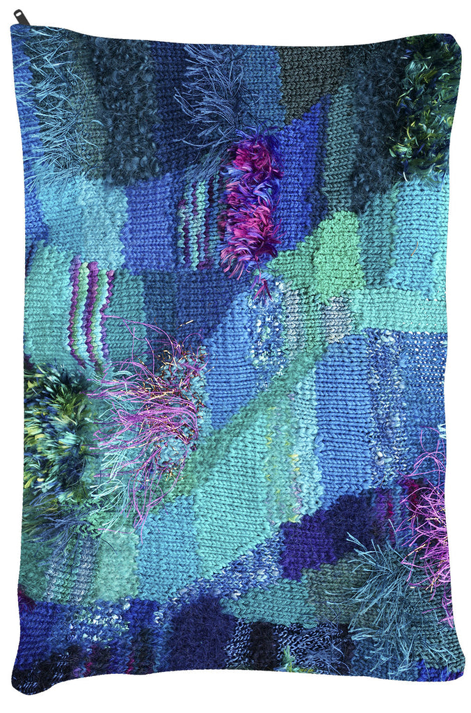 Blue Fassett Dog Bed - Dog Beds - Small 18" x 28" -  Karen Tiede Studio - 3