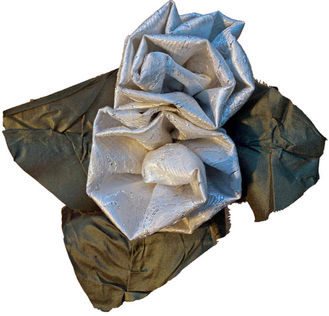 Silver Brocade Roses