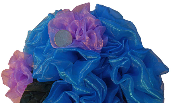 Turquoise & Lavender Fabric Roses