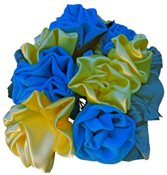 Turquoise & Yellow Roses