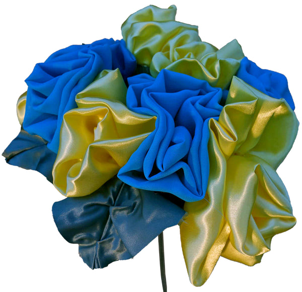 Turquoise & Yellow Roses