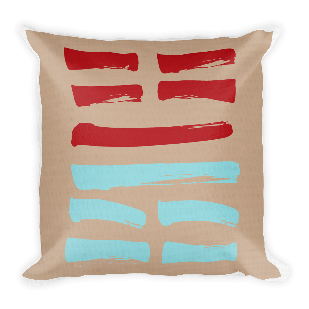 62 Conscientiousness Hexagram Throw Pillow
