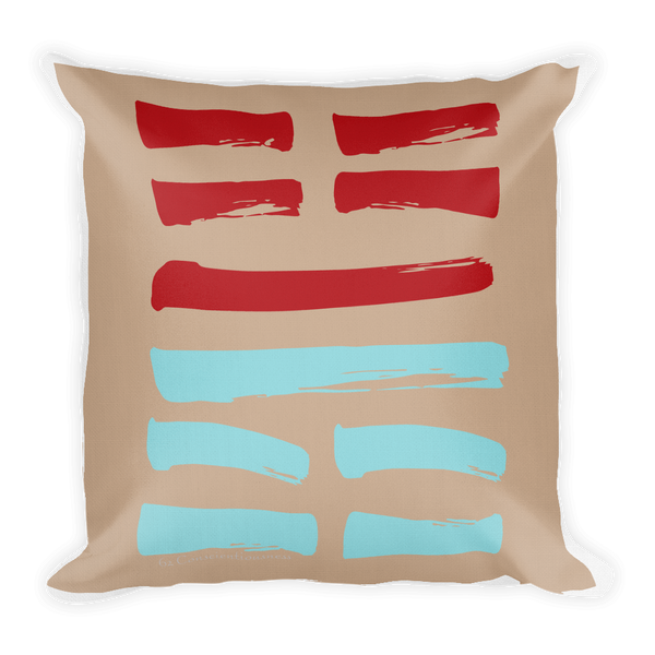 62 Conscientiousness Hexagram Throw Pillow