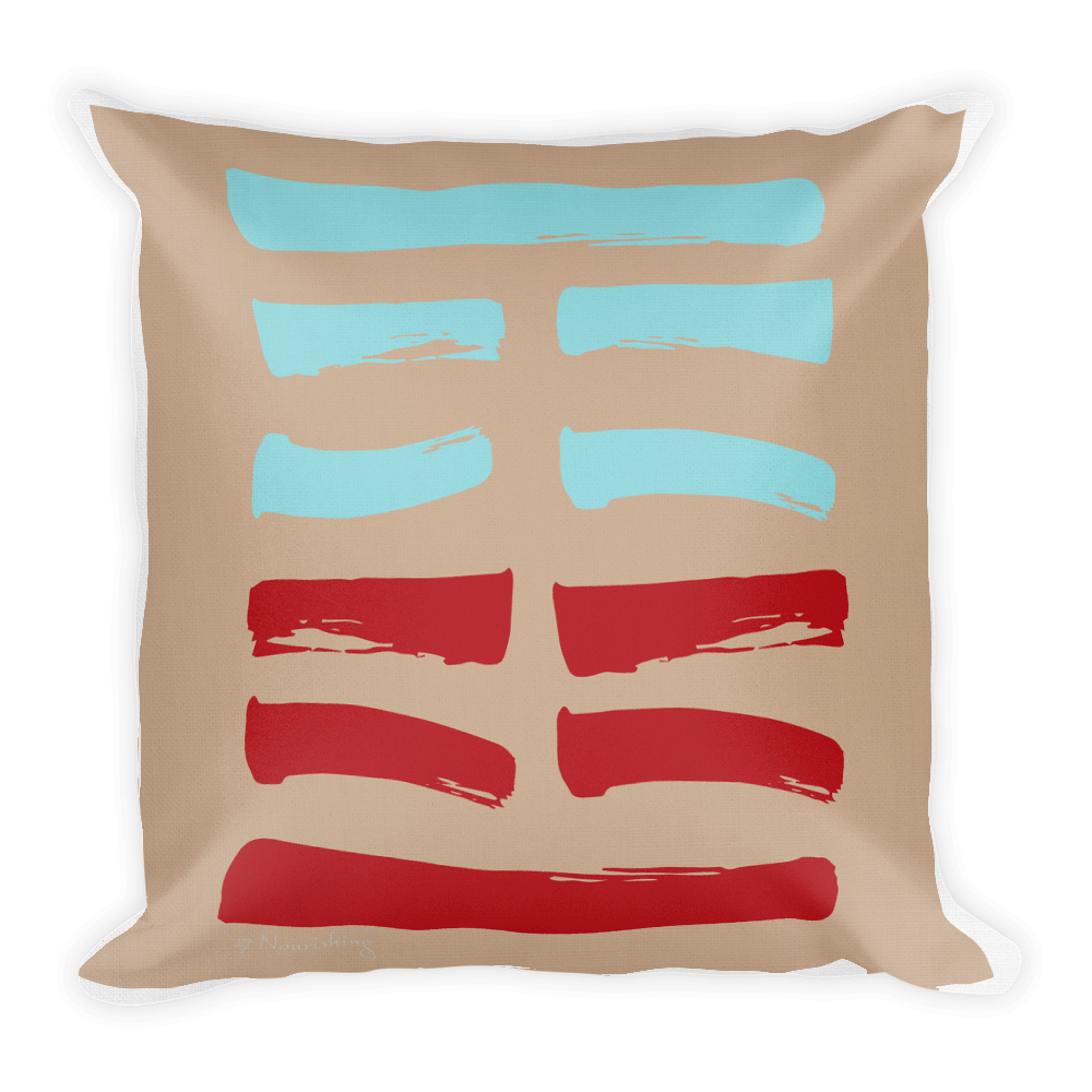 27 Nourishing Hexagram Throw Pillow