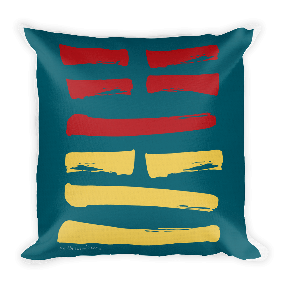 54 Subordinate Hexagram Throw Pillow