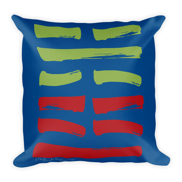 03 Difficult Beginnings Hexagram Throw Pillow