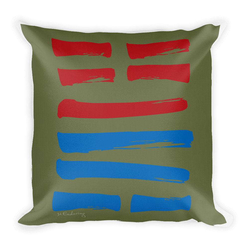 32 Continuing Hexagram Throw Pillow