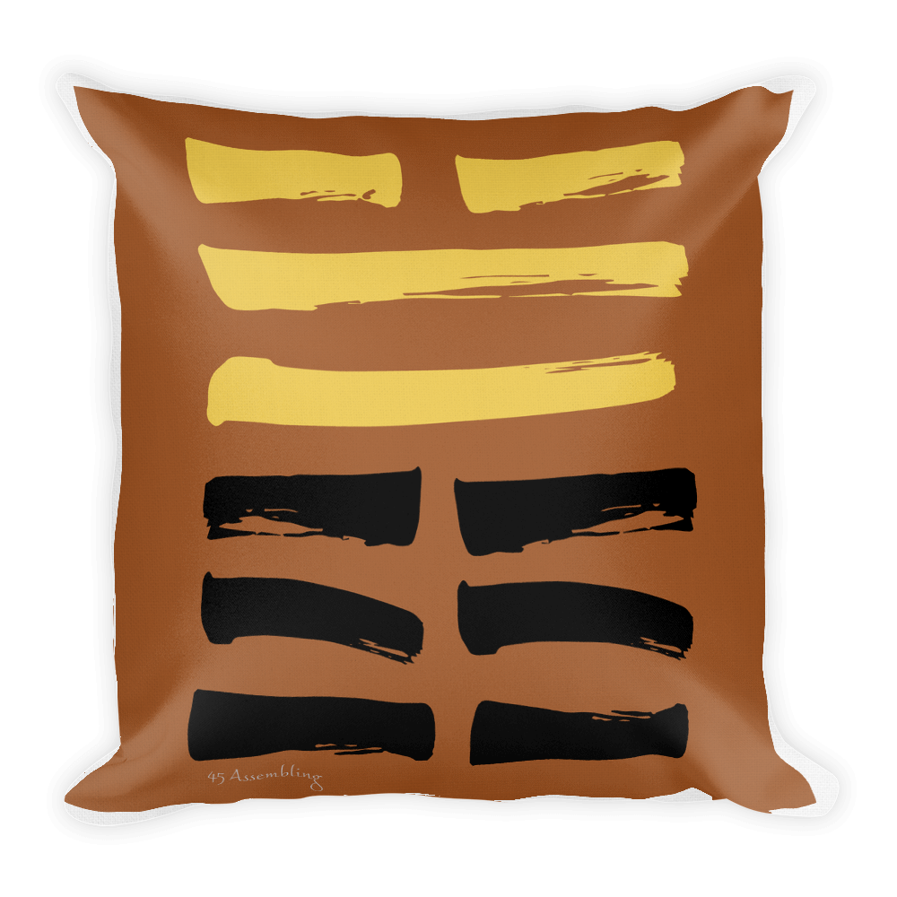 45 Assembling Hexagram Throw Pillow