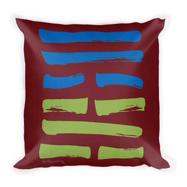 59 Reuniting Hexagram Throw Pillow