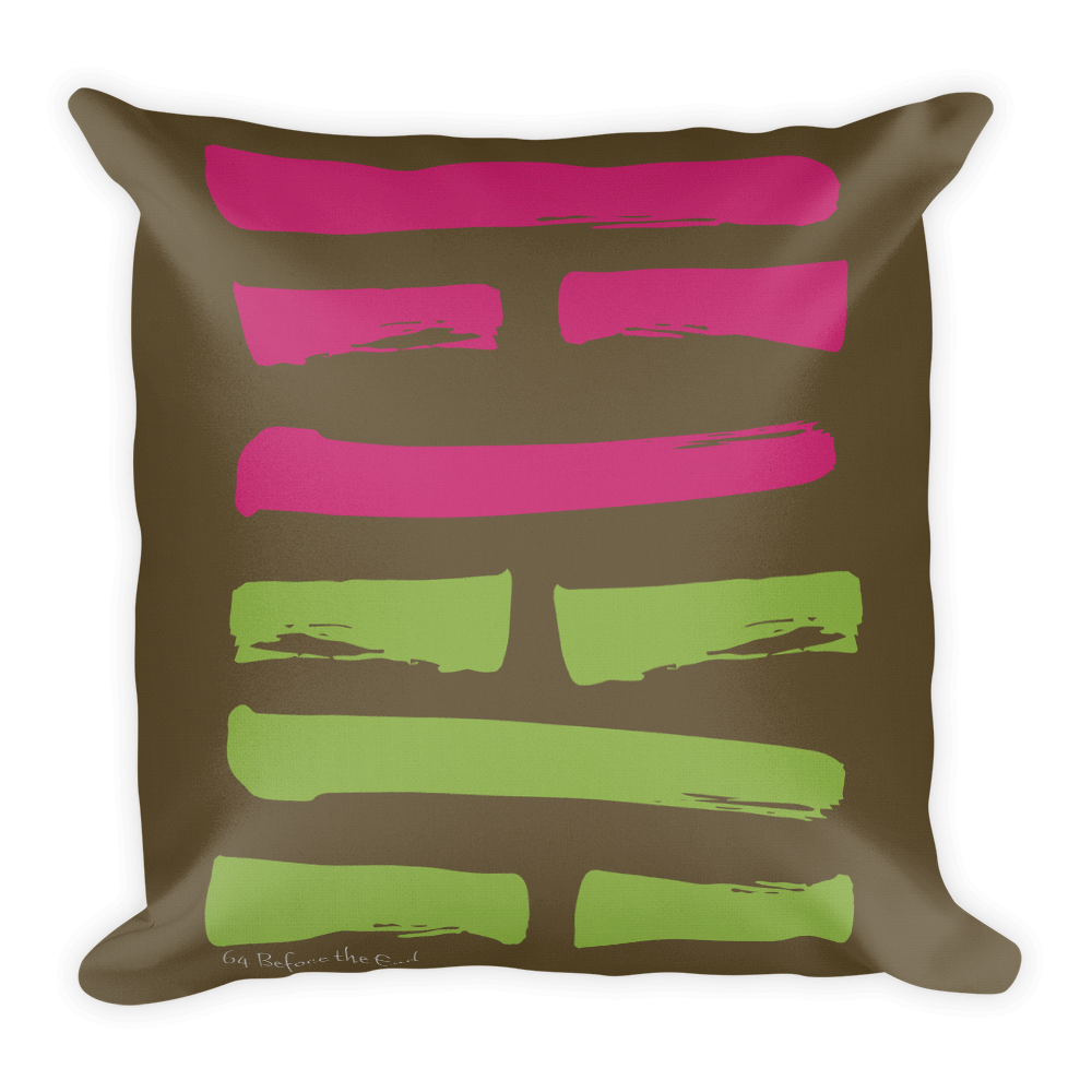 64 Before the End Hexagram Throw Pillow