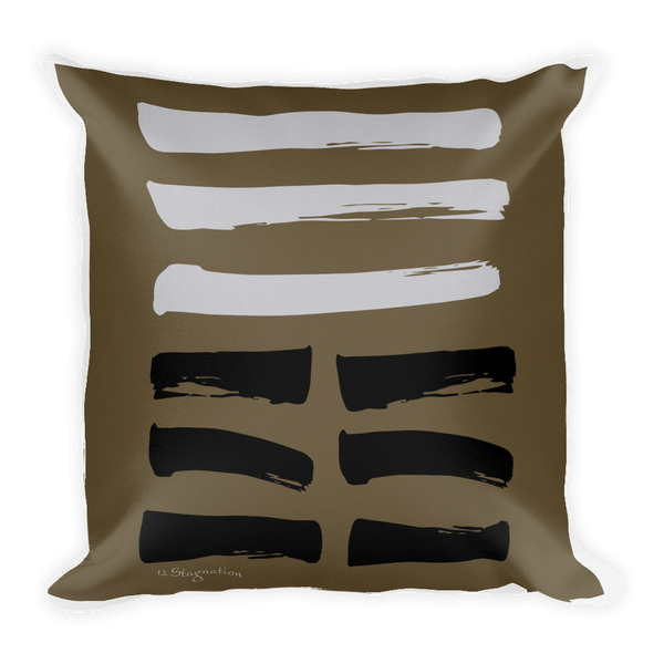 12 Stagnation Hexagram Throw Pillow
