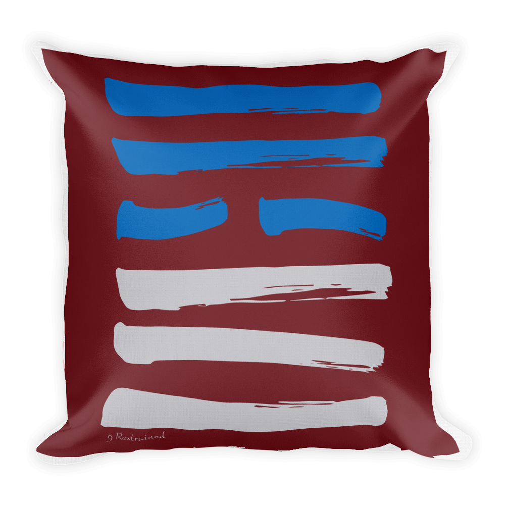 09 Restrained Hexagram Throw Pillow