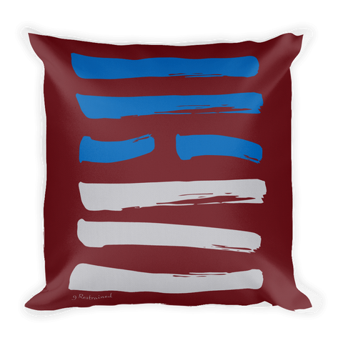 09 Restrained Hexagram Throw Pillow