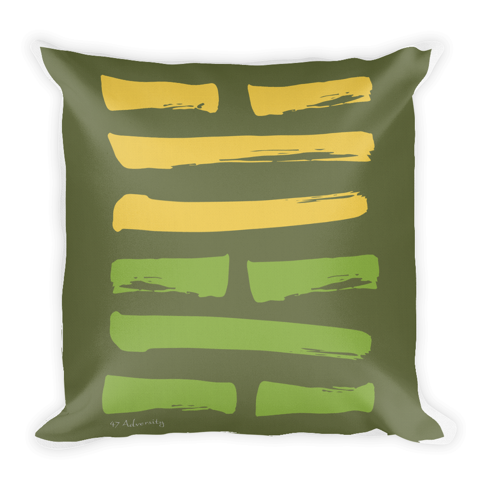 47 Adversity Hexagram Throw Pillow