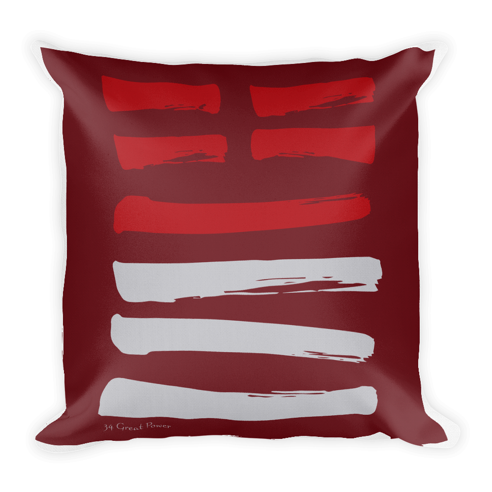 34 Great Power Hexagram Throw Pillow