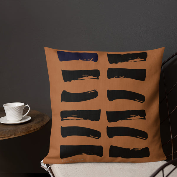 02 The Receptive Hexagram Throw Pillow