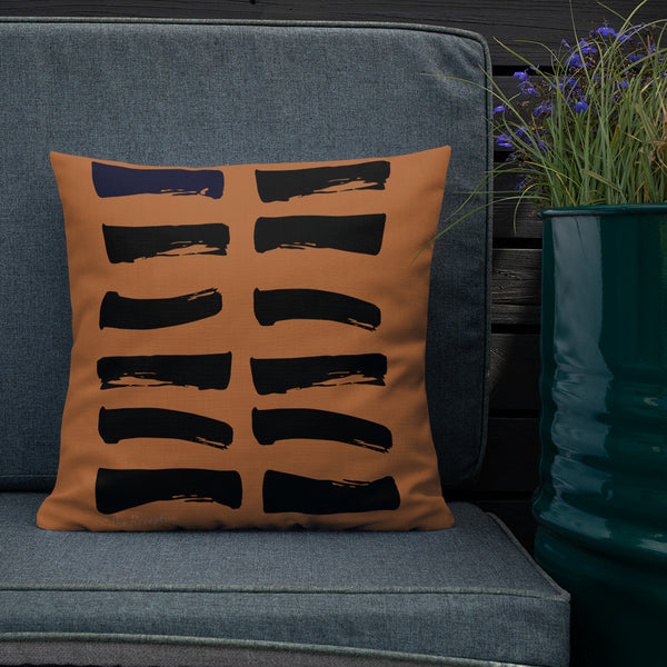 02 The Receptive Hexagram Throw Pillow