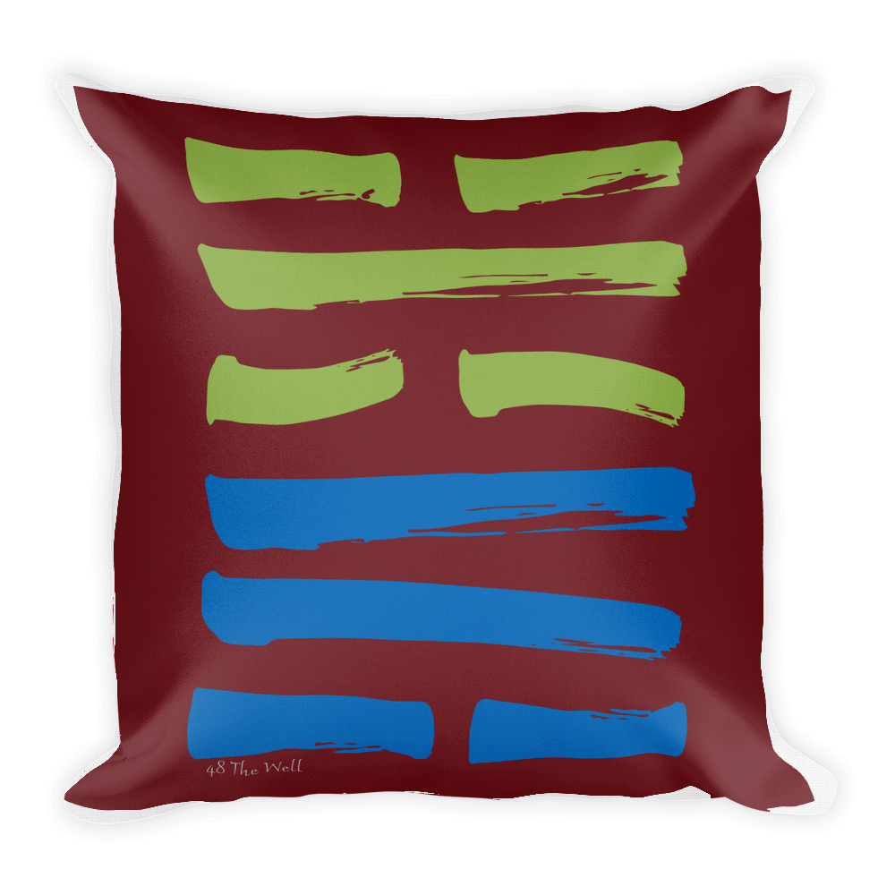48 The Well Hexagram Throw Pillow