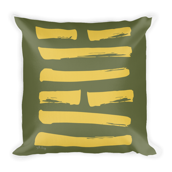 58 Joy Hexagram Throw Pillow
