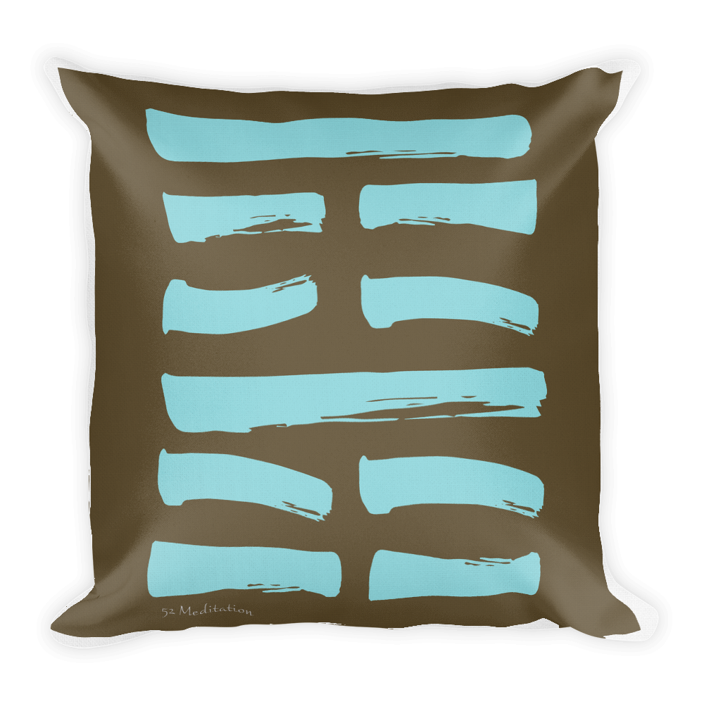 52 Meditation Hexagram Throw Pillow