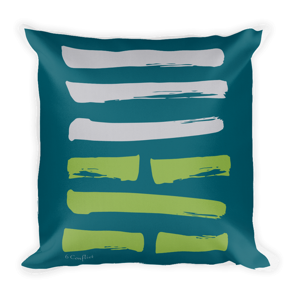 06 Conflict Hexagram Throw Pillow