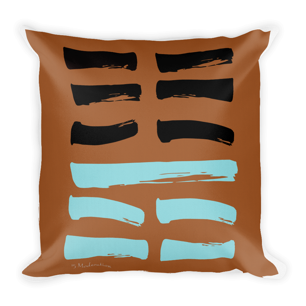 15 Moderation Hexagram Throw Pillow